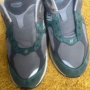 New Balance Gray and Green Athletic Shoes